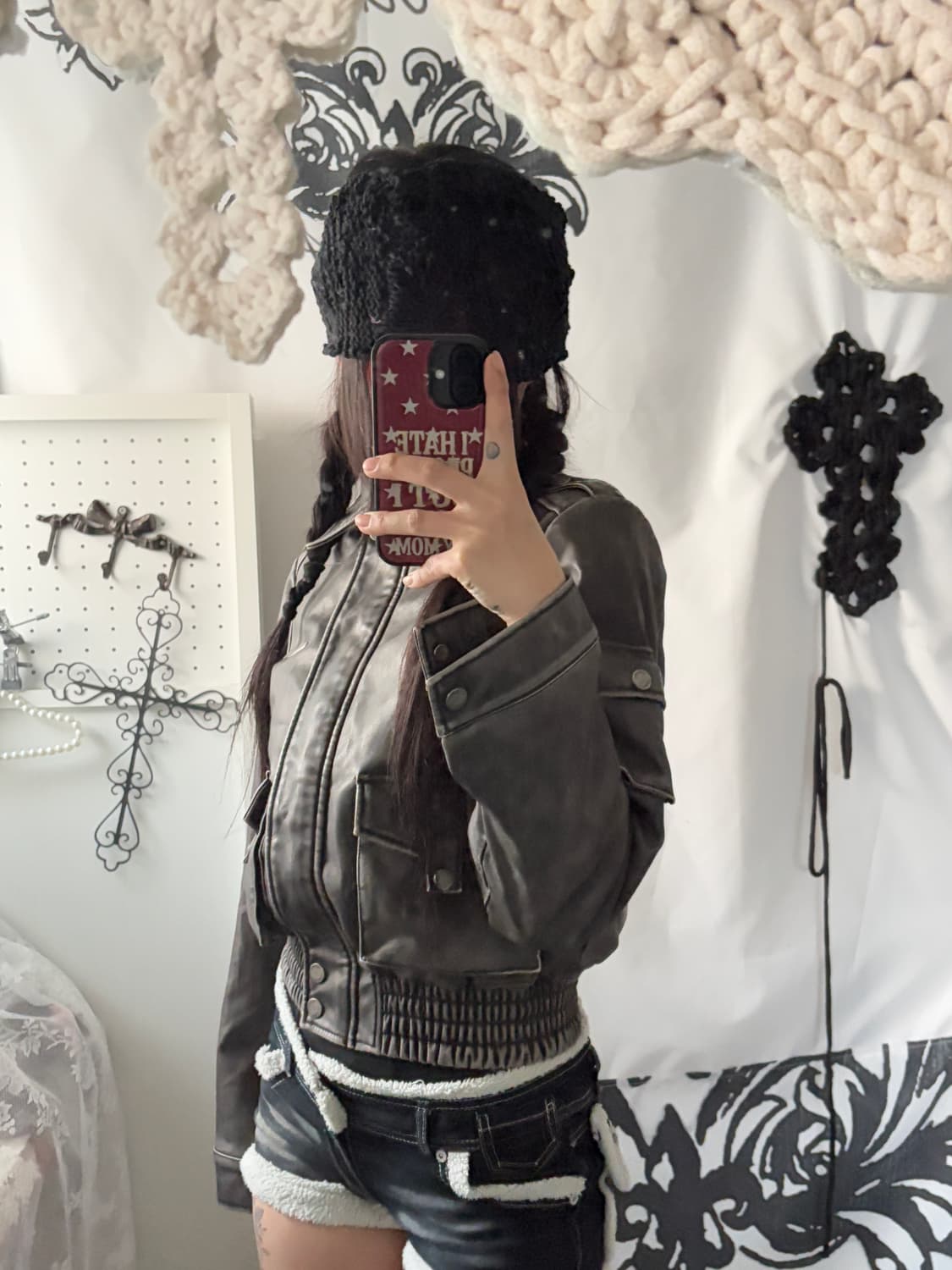 • Bohemian Seoul Leather Bomber Washed G 상품이미지4