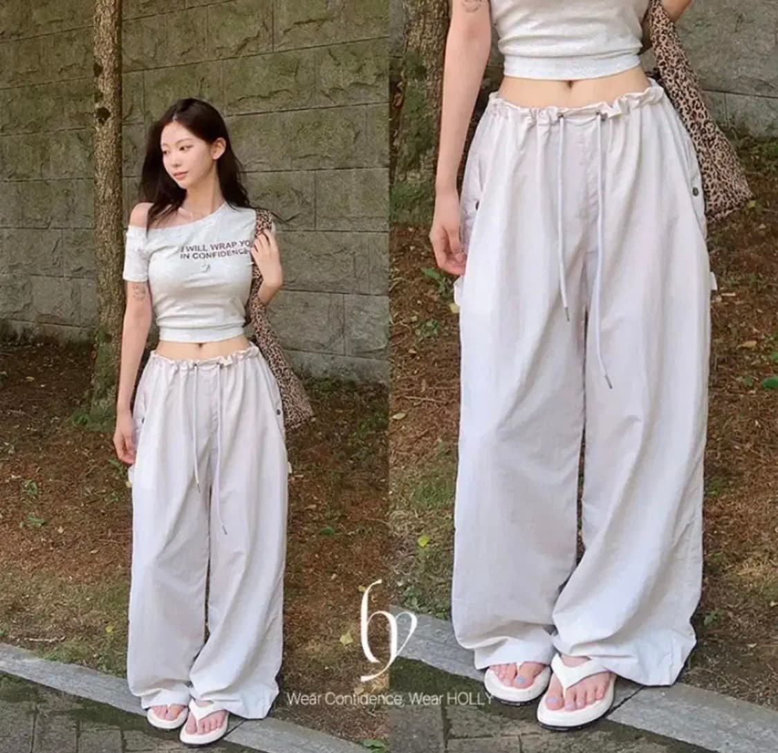 에이블리 홀리 made 워크 나일론 스트링 카펜더 팬츠 바지 상품이미지2
