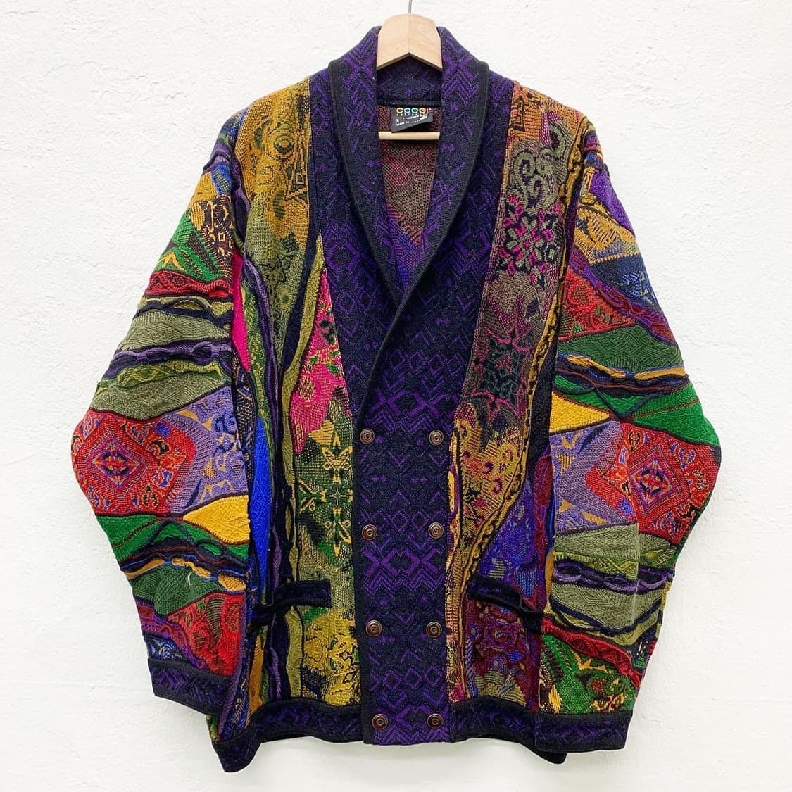 쿠지 멀티컬러 오스트레일리아 숄카라 가디건 상품이미지2