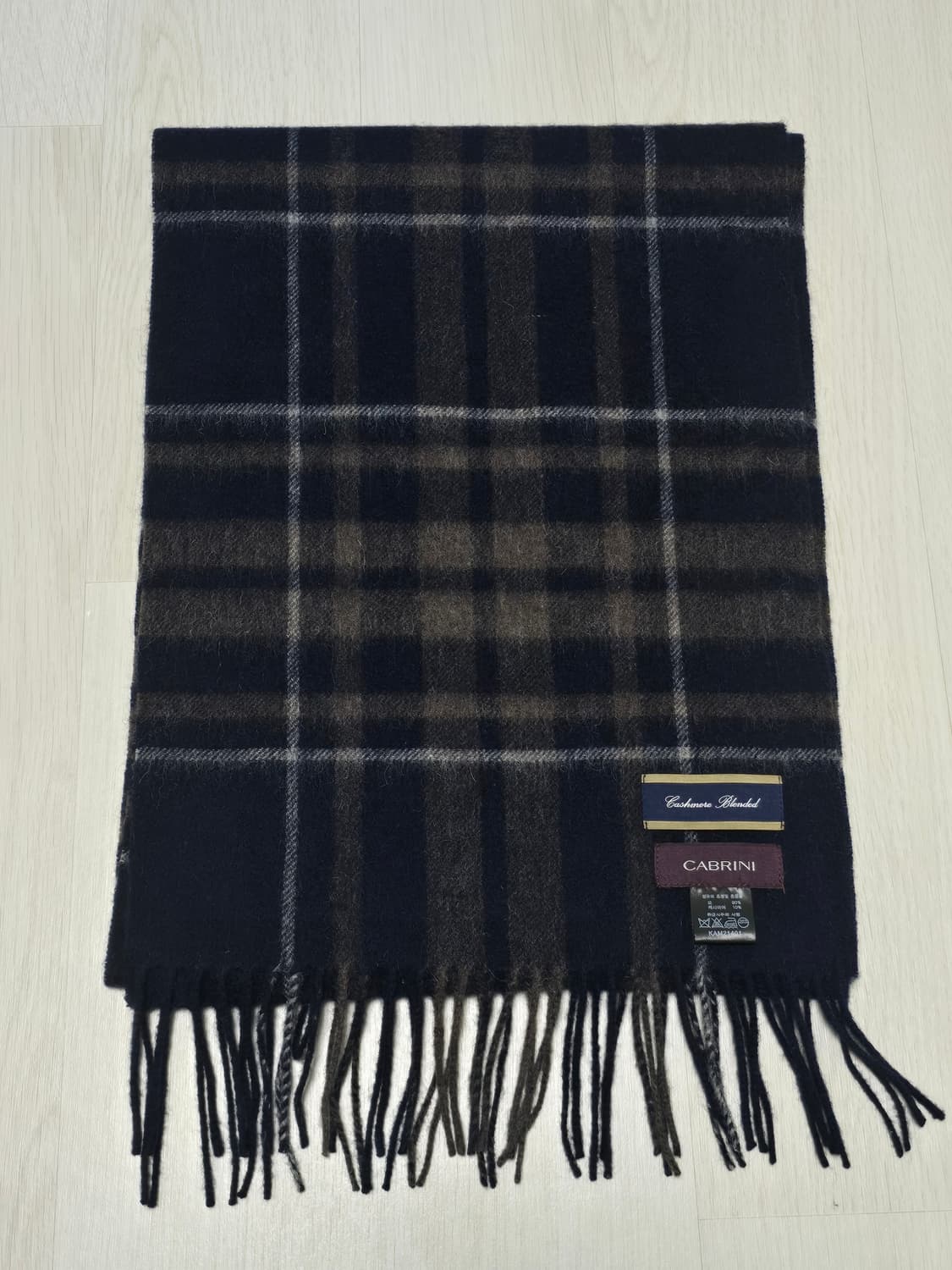 카브리니 cabrini 캐시미어 혼방 체크 머플러 상품이미지1