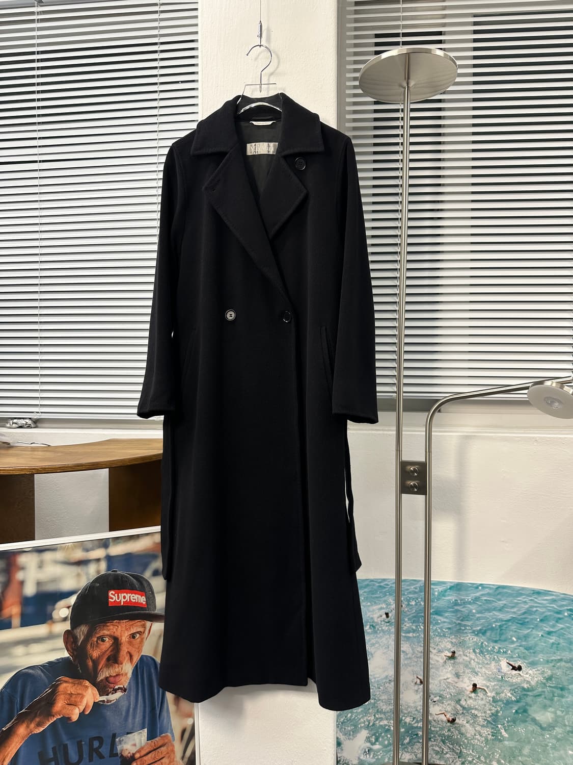 막스마라 블랙 울 롱코트 34 size 44-55 상품이미지2