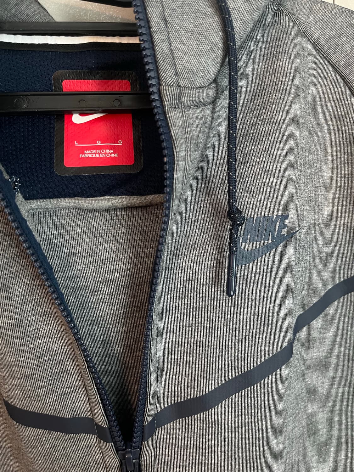 나이키 테크팩 후드집업 그레이/네이비 (L)  상품이미지5