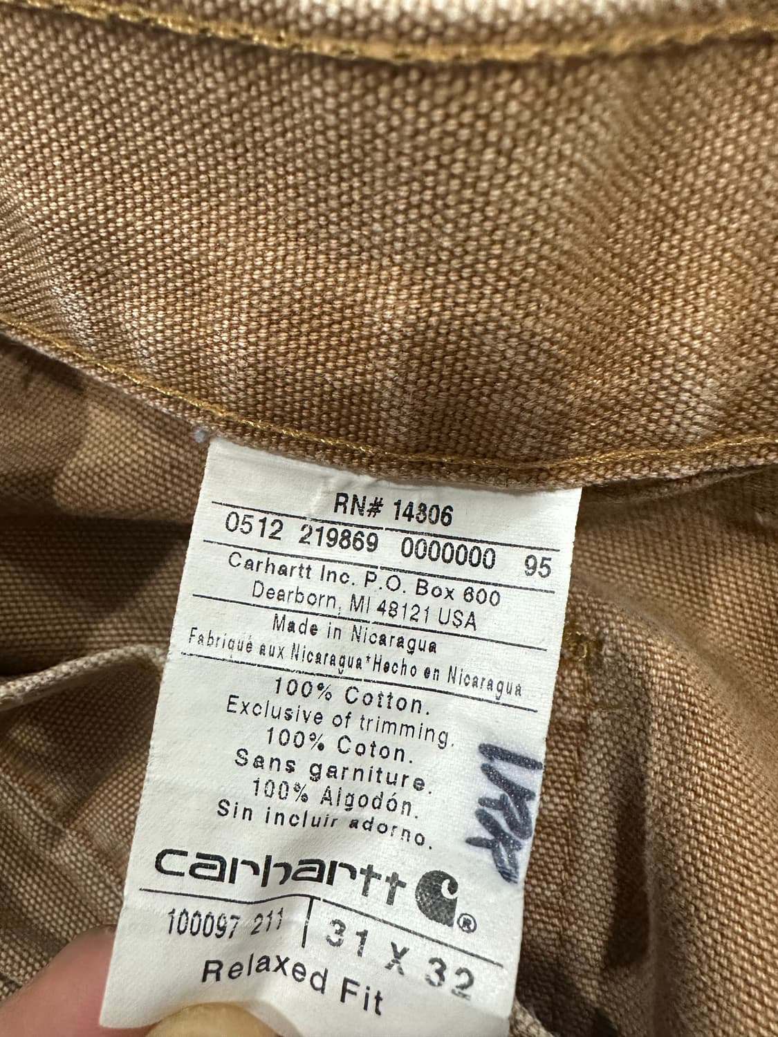 [31X32] 빈티지 칼하트 더블니 상품이미지4