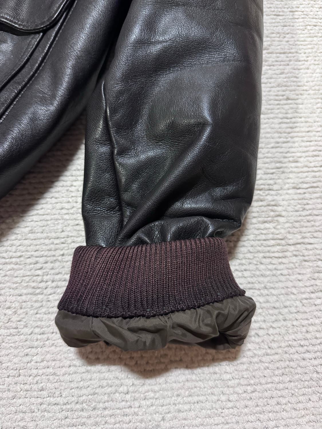 90s USA 엘엘빈 A-2 레더 자켓 42사이즈 상품이미지9