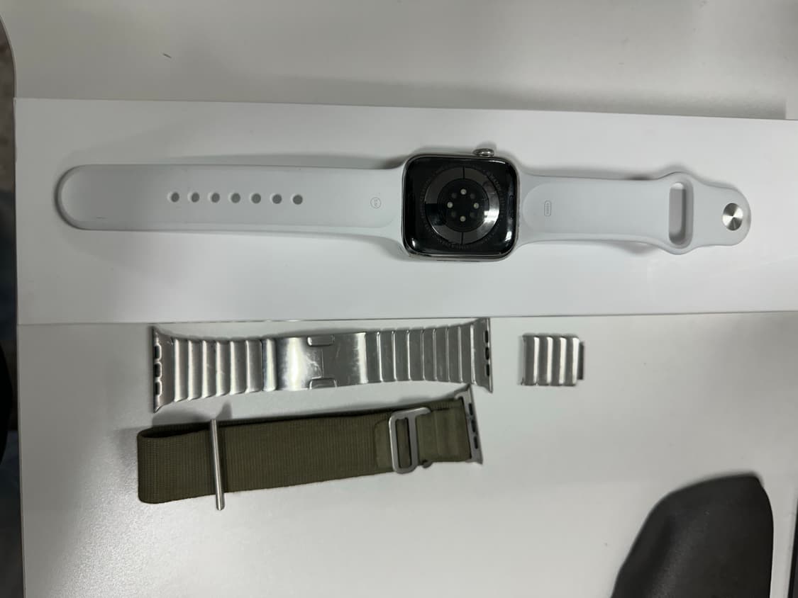 애플워치6 스테인리스44mm 실버(배터리66%) 상품이미지4