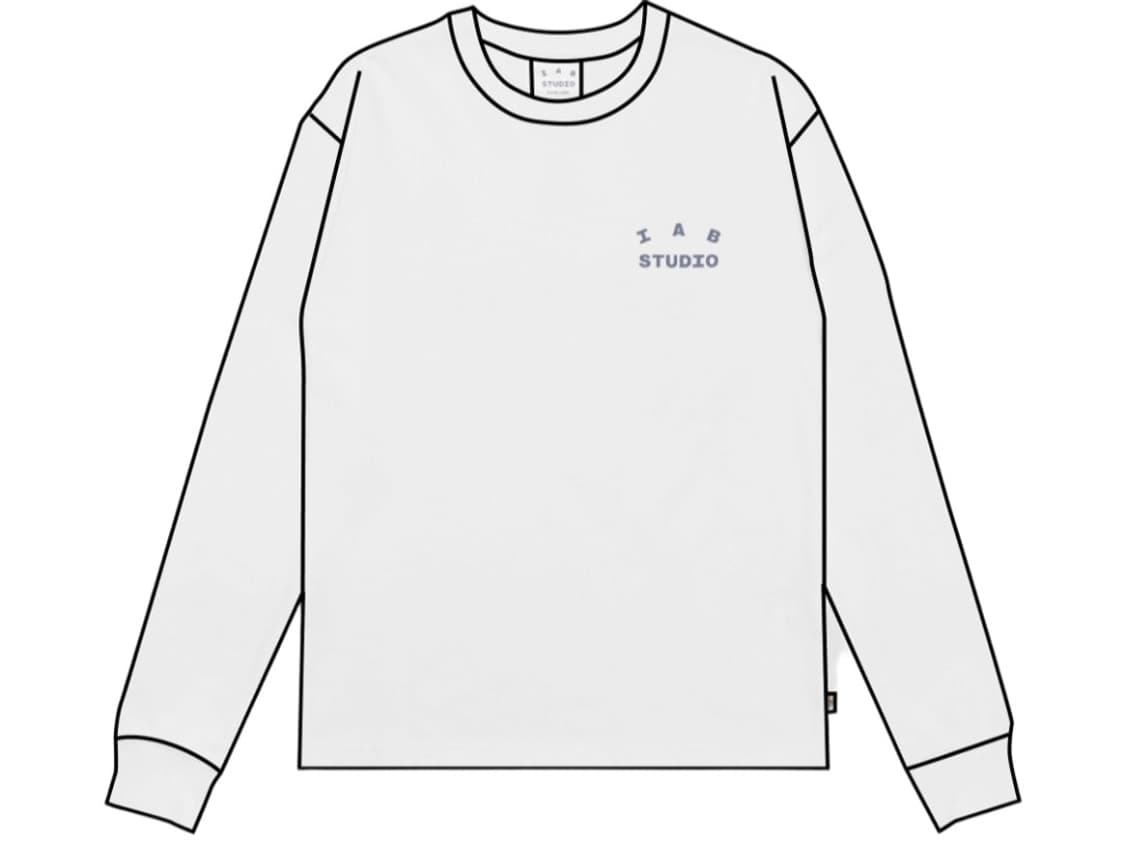[M]아이앱 스튜디오 롱슬리브 화이트 상품이미지1