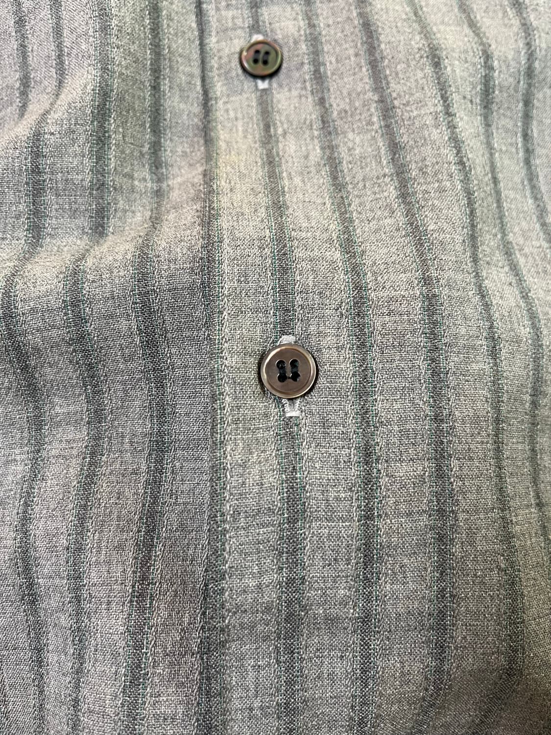 90s 꼼데가르송 옴므 다나카 그린 스트라이프 셔츠 상품이미지3