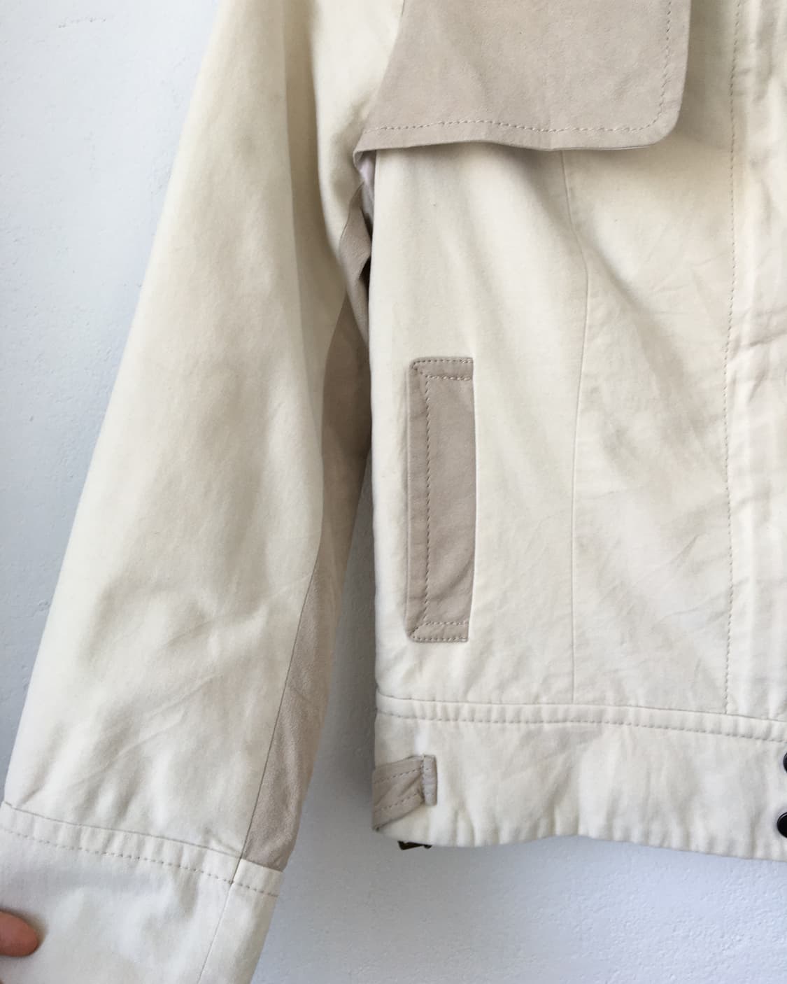 Cotton suede high neck jacket 상품이미지2