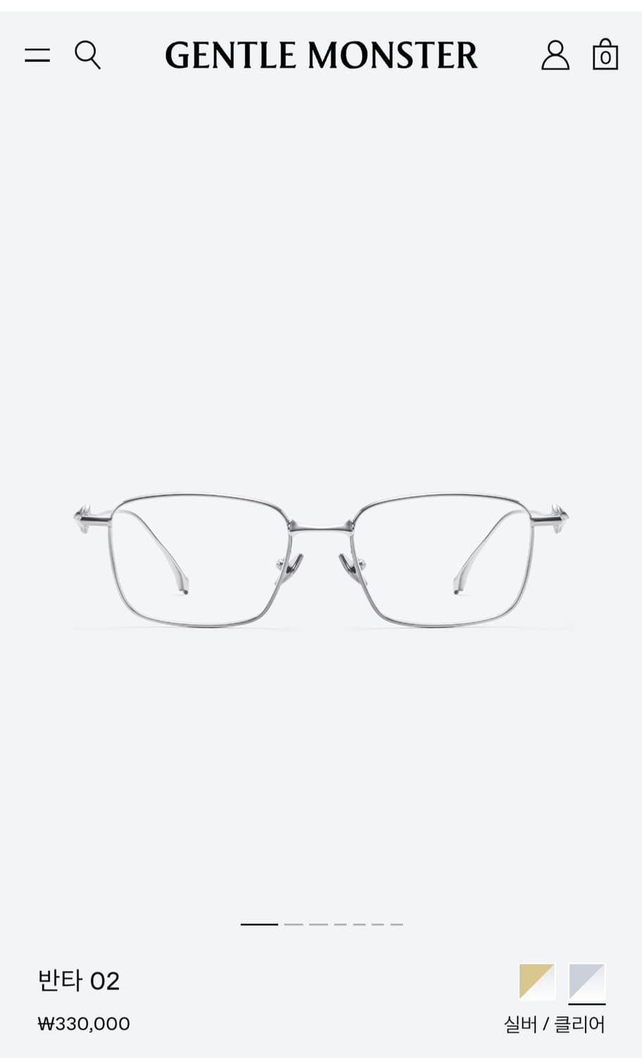 젠틀몬스터 반타02 모델-실버 상품이미지1