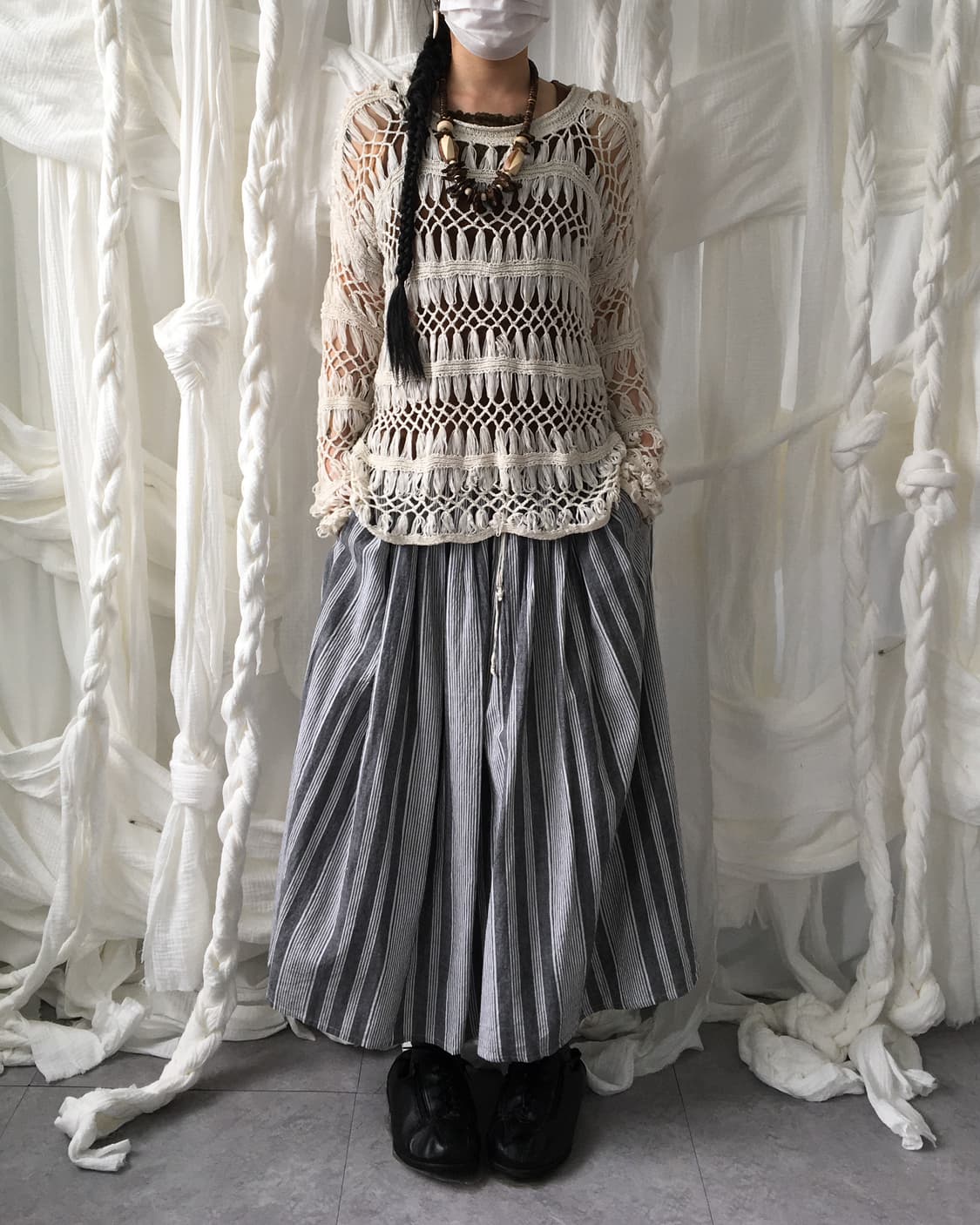 Stripe pattern long skirt 상품이미지6