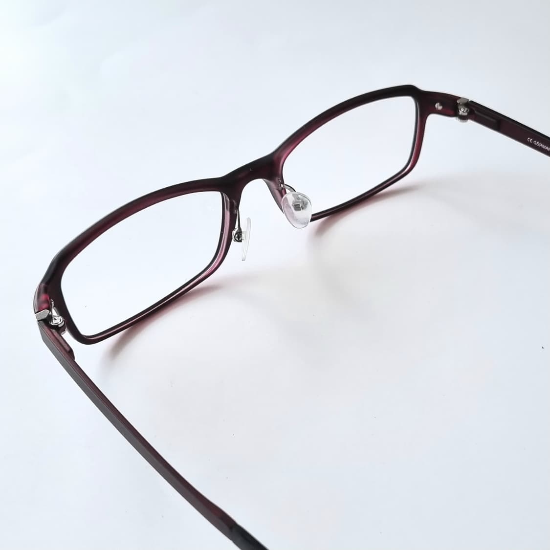 데드스탁 독일 Brillenmann 정품 세련된 버건디 스퀘어 653 상품이미지4