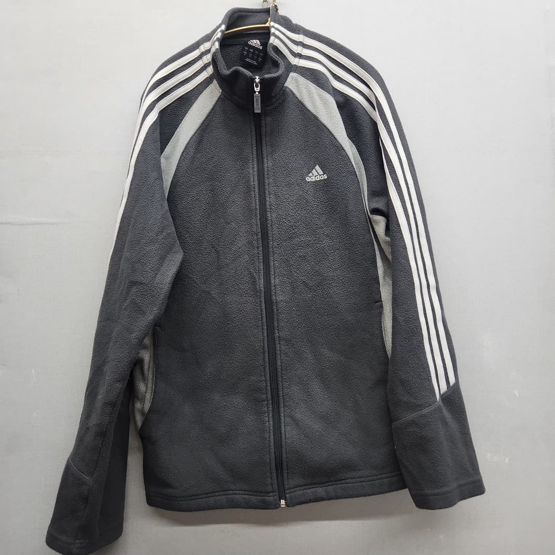 아디다스 로고 삼선 플리스 자켓 M(L) 상품이미지1