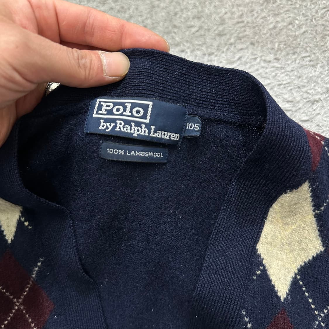 [100] 폴로00s 아가일패턴 가디건 상품이미지3