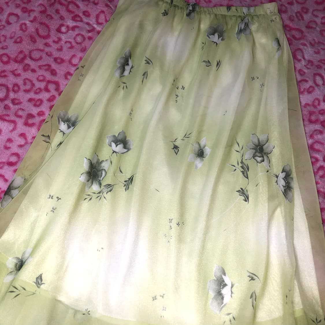 빈티지 페어리 오리엔탈 레이어드 시스루 롱스커트 미디 상품이미지4