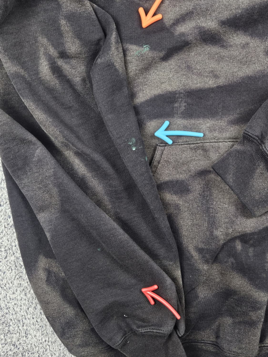 칼하트 다잉 워시드 커스텀 스웻 후드 티셔츠 (상세설명참조)/ 10136 상품이미지7