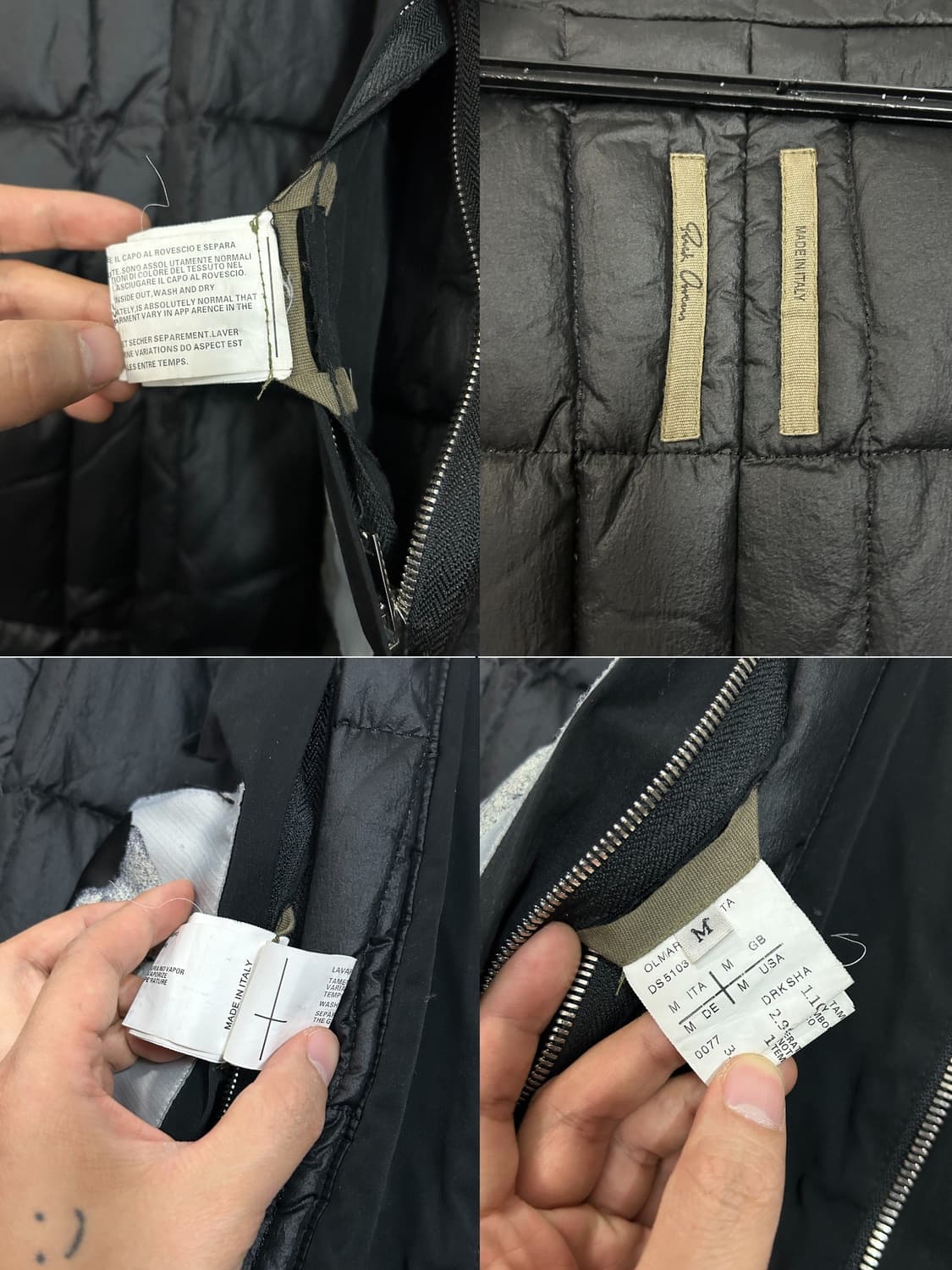  (M) 릭오웬스 다크쉐도우 블랙 봄버 롱 패딩 상품이미지10