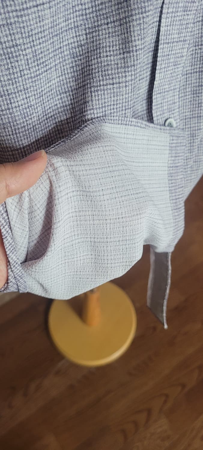 (남성115사이즈) 올젠 꾸김 복원되는 긴팔 셔츠 상품이미지5