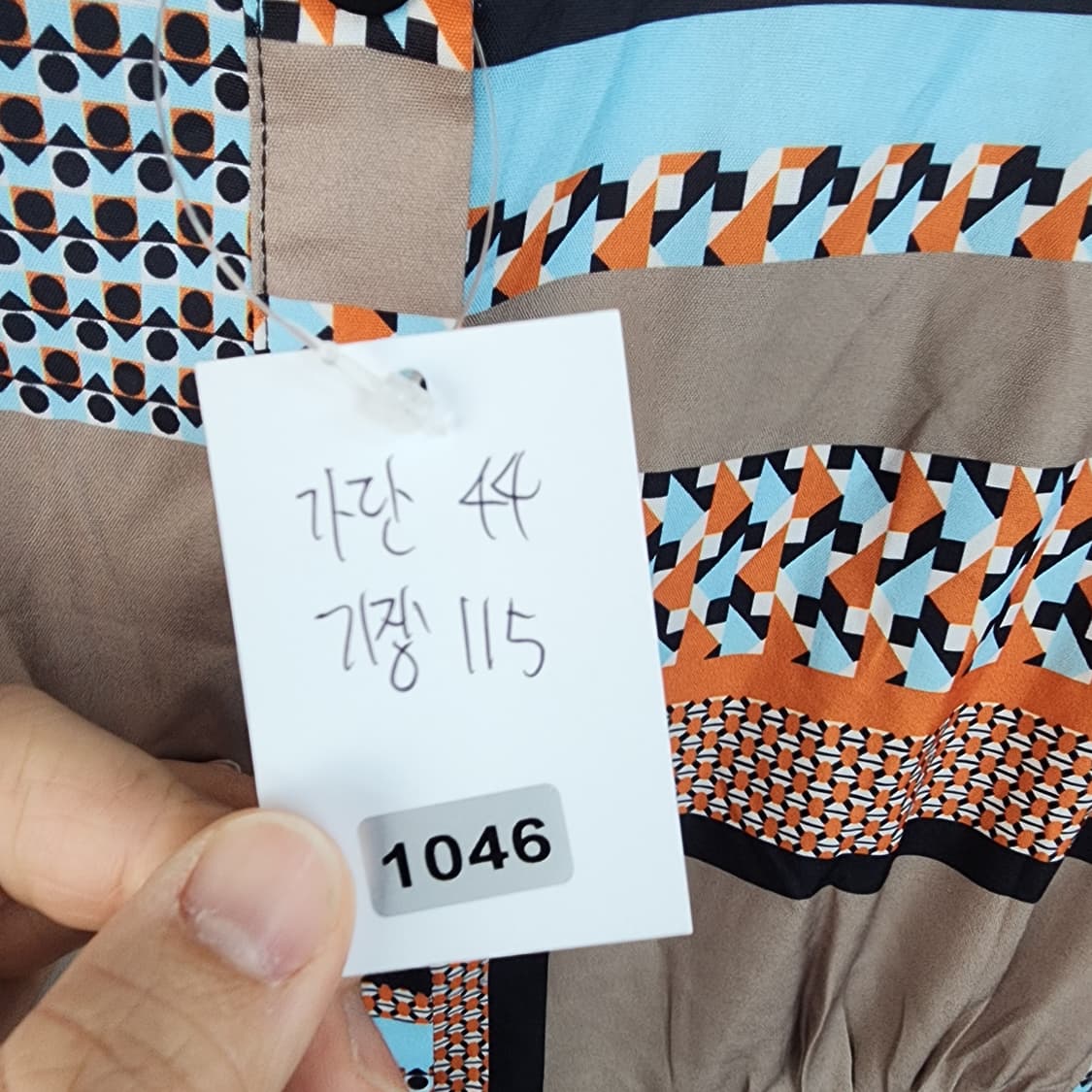 HOTPING 패턴 롱 셔츠 원피스 상품이미지8