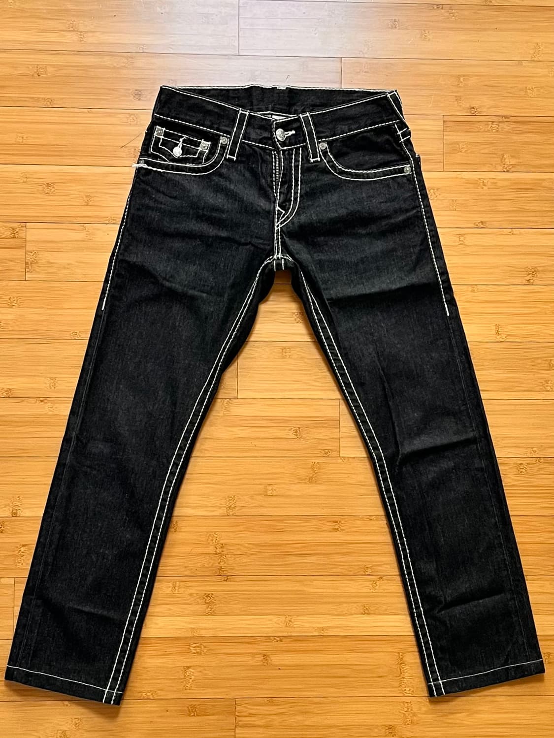 트루 릴리전 SLIM 블랙진 SEAT 상품이미지2