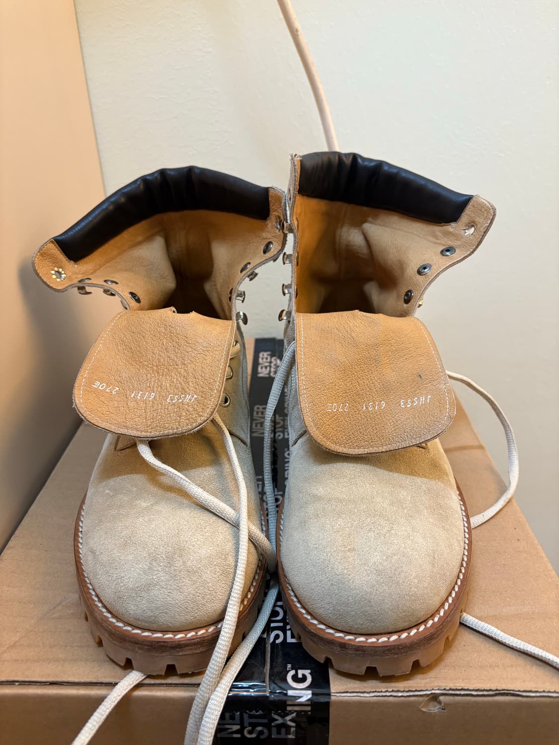 Italy 스웨이드 레더 헤리티지 워크 부츠 270 상품이미지4