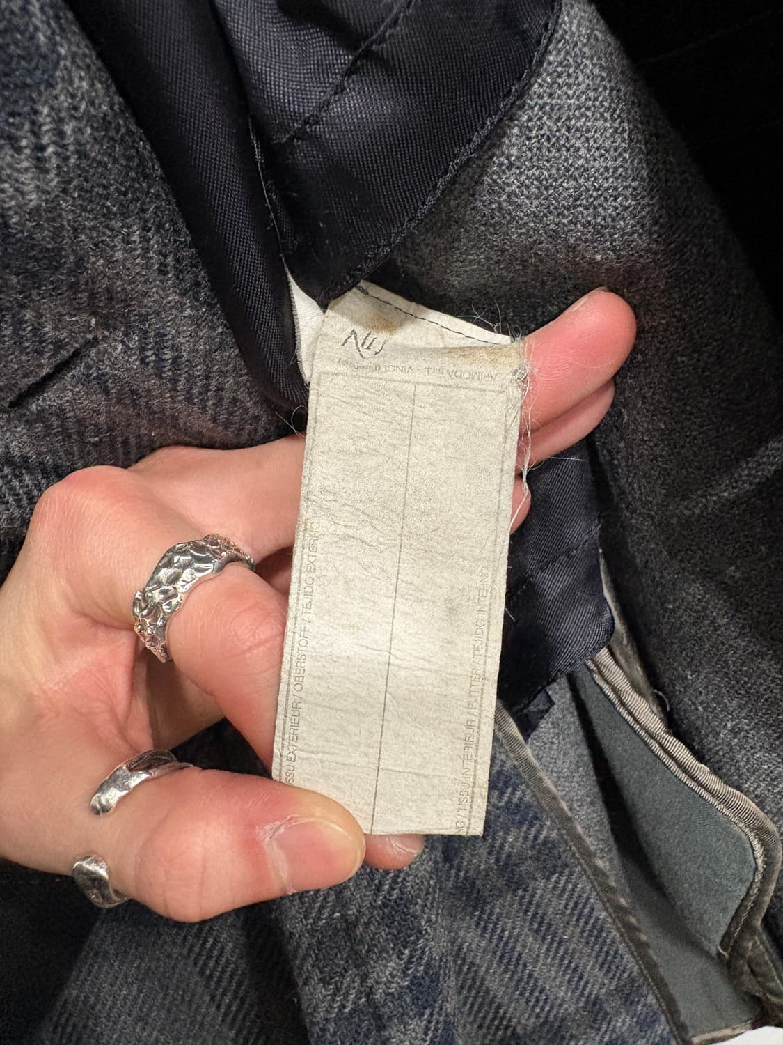 90's 조르지오 알마니 더블블레스티드 체크 코트 상품이미지8