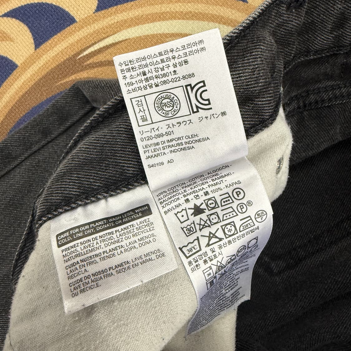 (34)리바이스 Levis 504 흑청데님팬츠 상품이미지4