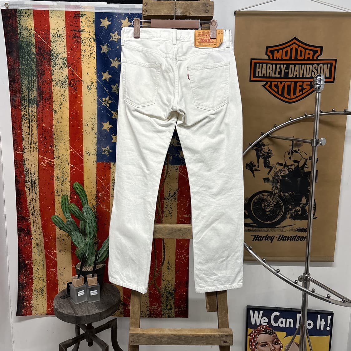 00s 리바이스 재팬라인 505 화이트데님팬츠 레귤러 스트레이트 N727 상품이미지2