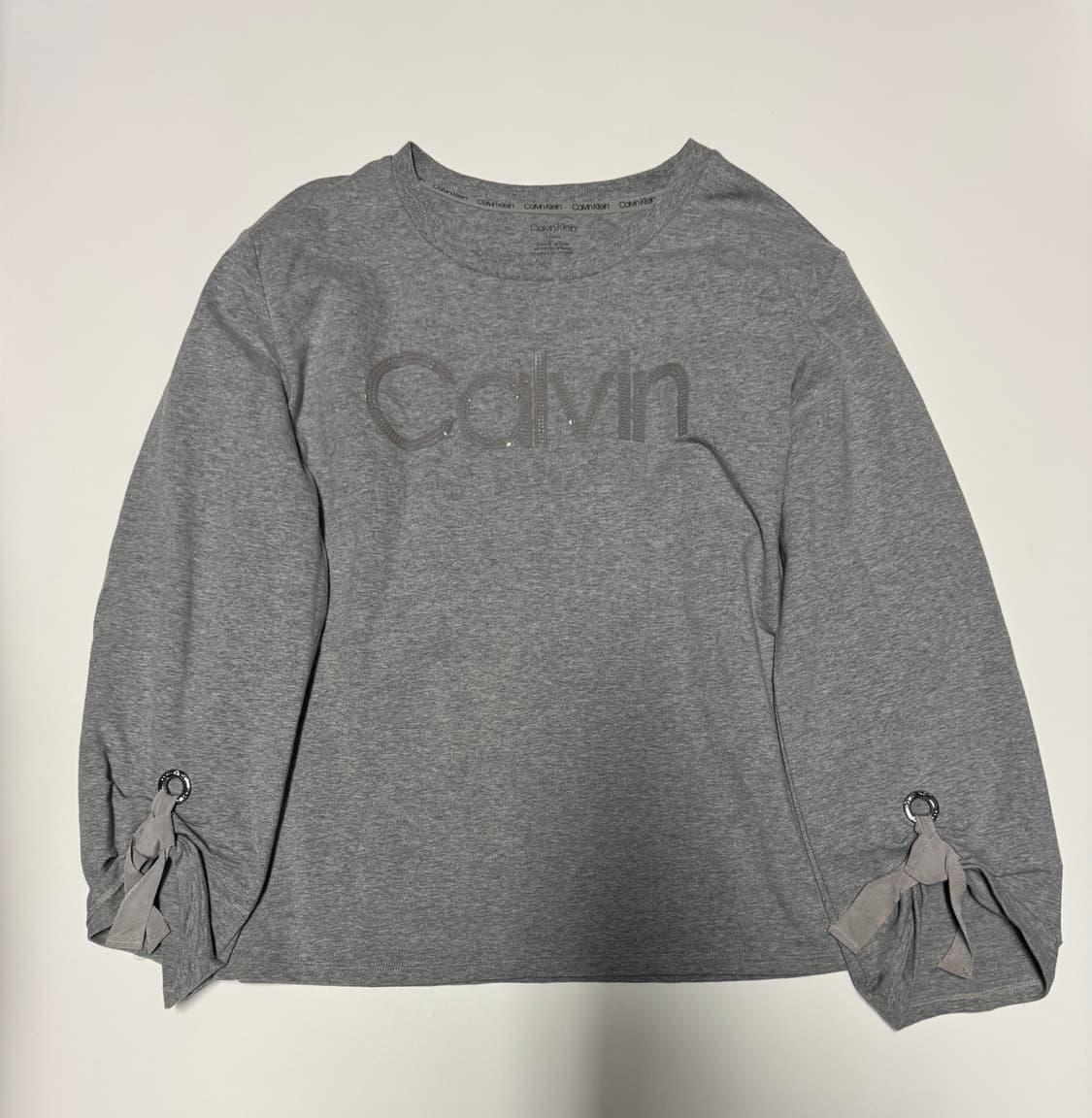 희귀!! 여성 캘빈클라인 CK 러플 소매 맨투맨 L 상품이미지1
