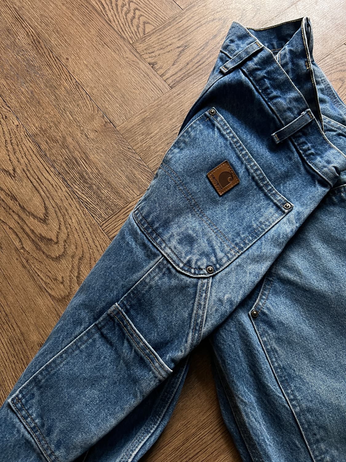 [32]칼하트 USA 빈티지 페이딩 더블니 워크 데님 팬츠 상품이미지6