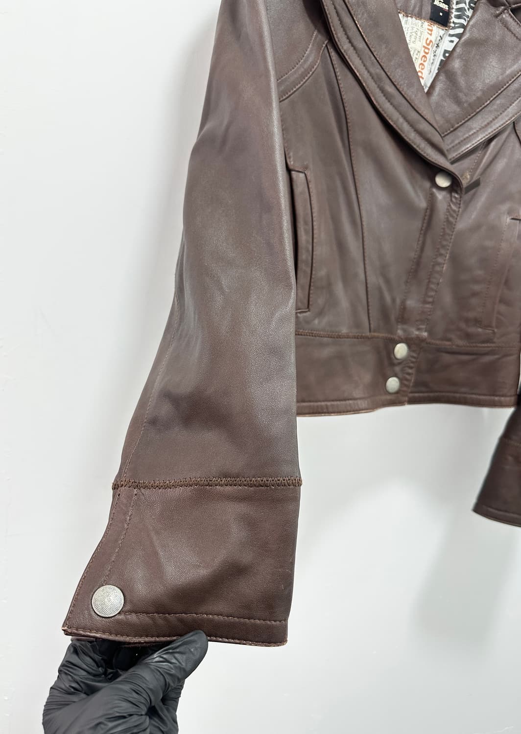 Opt jeans sheepskin leather asymmetric z 상품이미지7