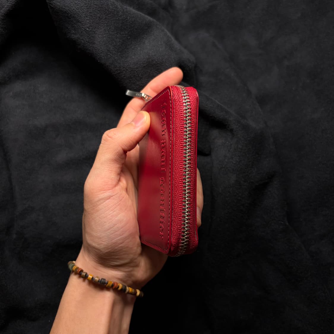 장폴고티에 버건디 레더 카드지갑 상품이미지5