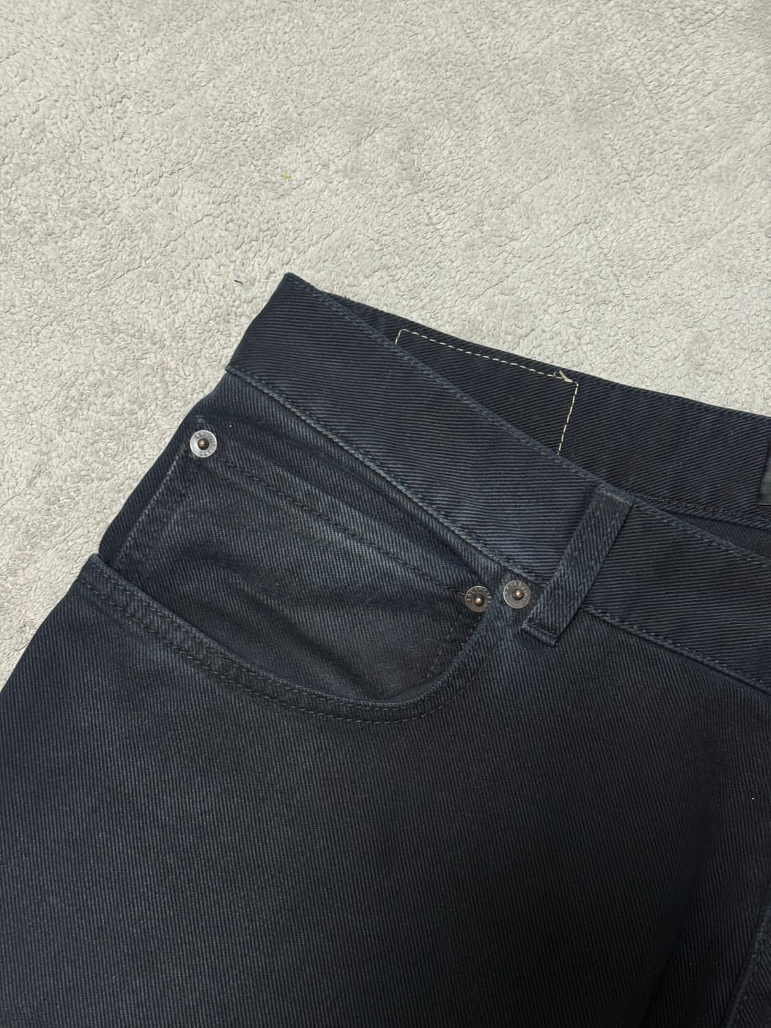 발렌시아가 사이즈 스티커 배기 데님 블랙 S 상품이미지4