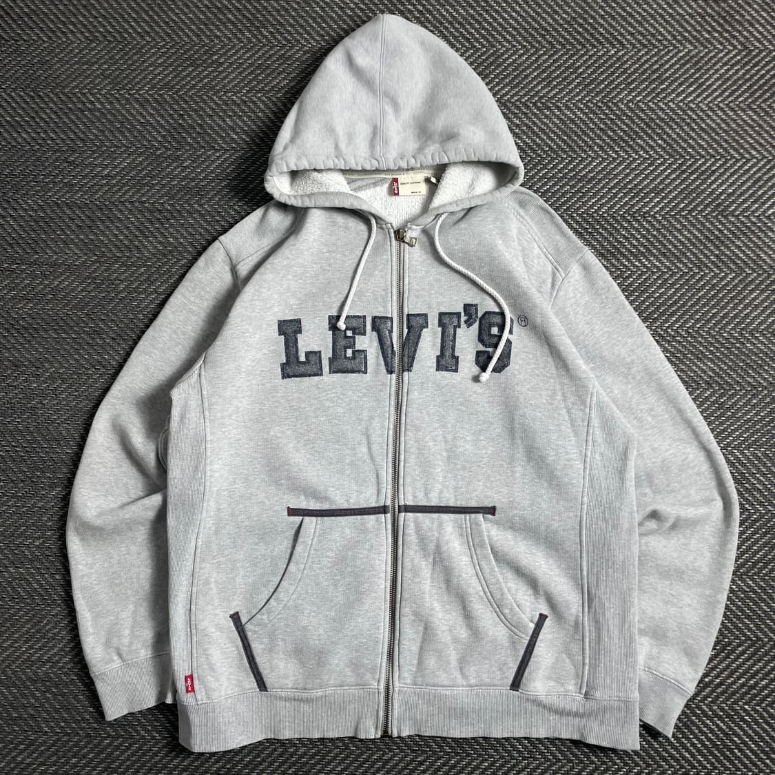 리바이스 빈티지 스펠아웃 자수 후드집업 그레이y 5022 상품이미지2