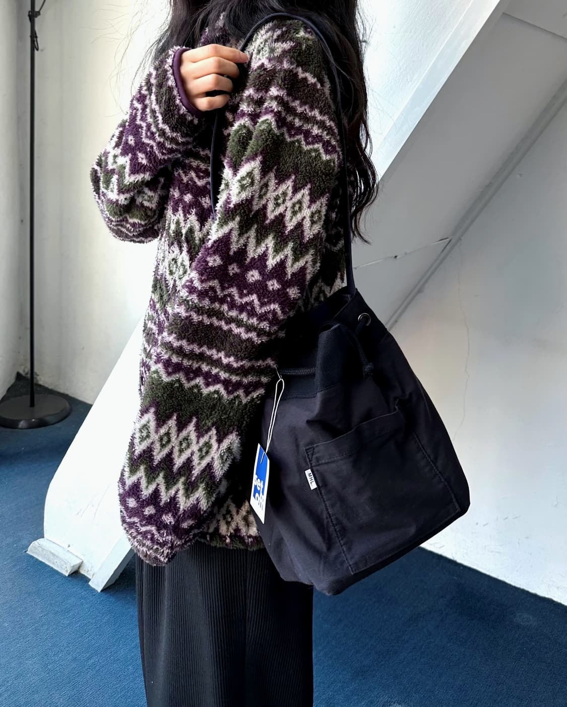 Hairy fleece design pattern jacket 상품이미지8