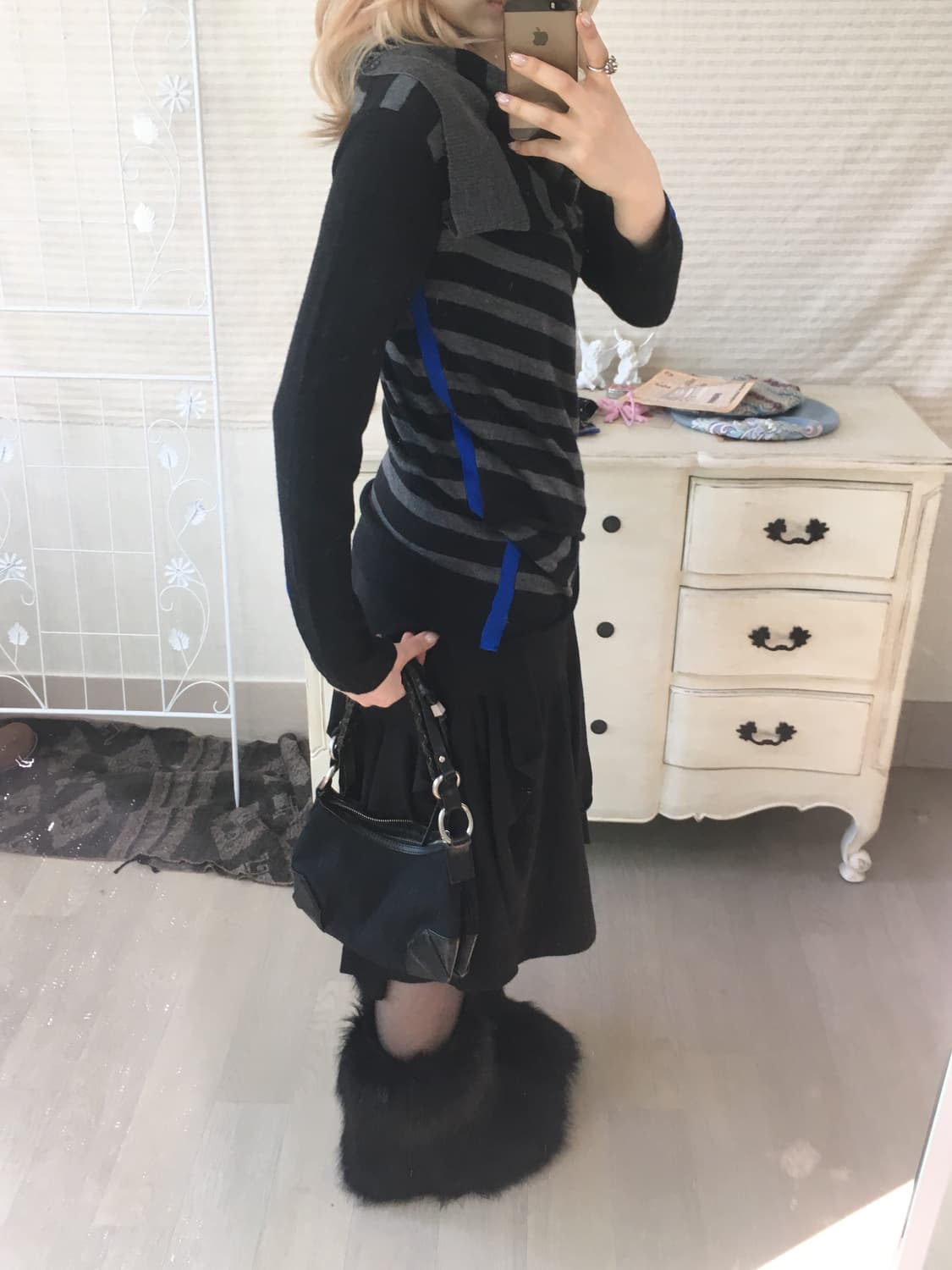 asuro tayama stripe unbalance knit 상품이미지4