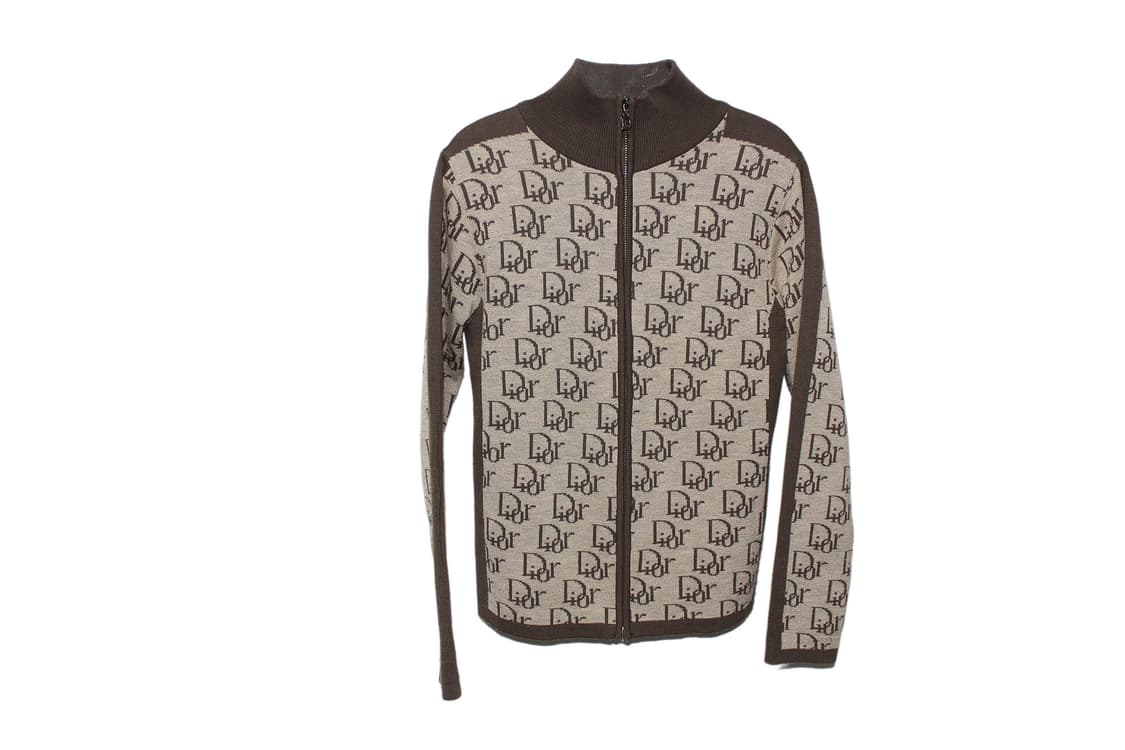 1990s Christian Dior 크리스챤디올 오블리크 집업 니트 상품이미지6