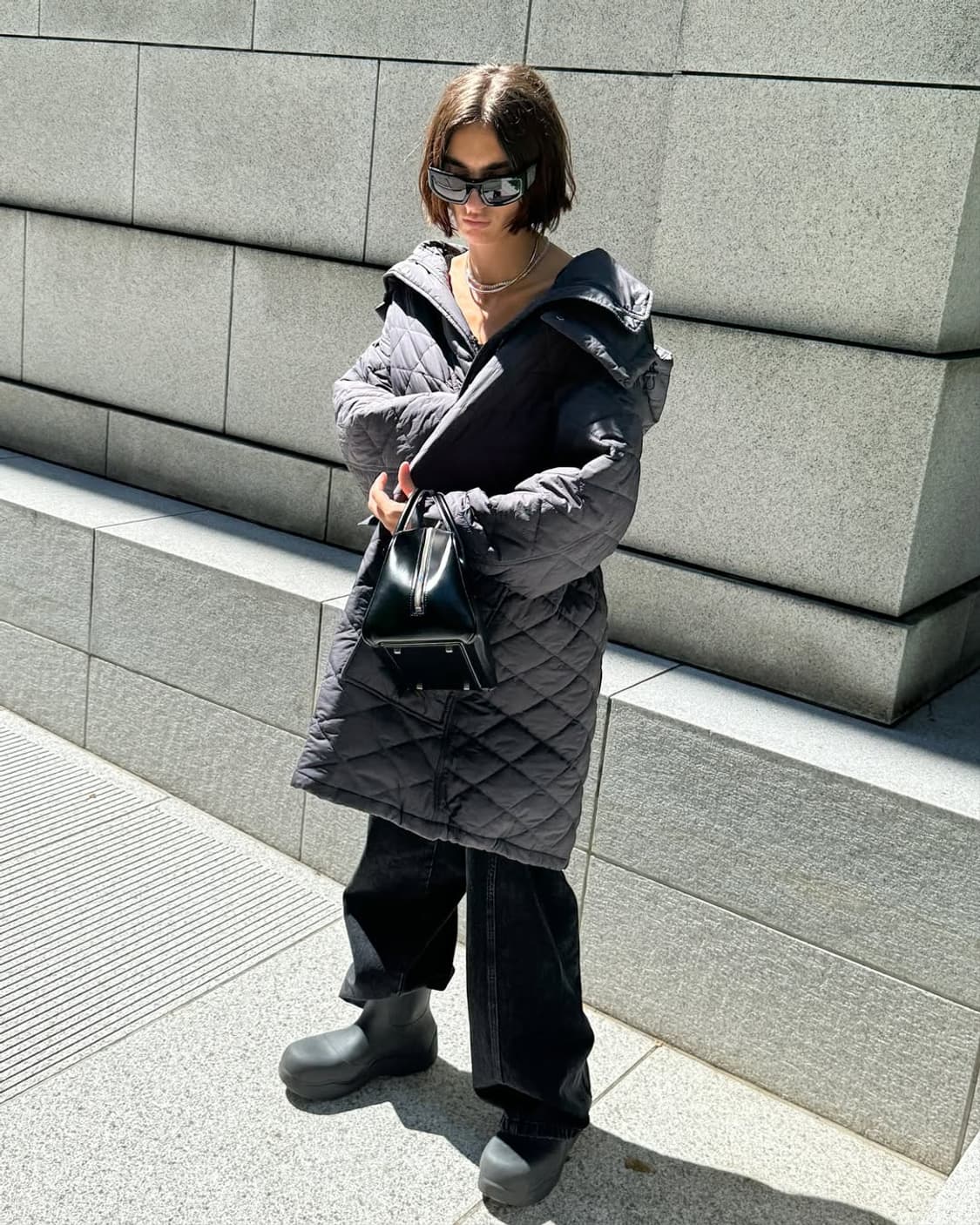ORR 오르 에어퀼팅 후드 점퍼 XS 차콜그레이 새제품 상품이미지4