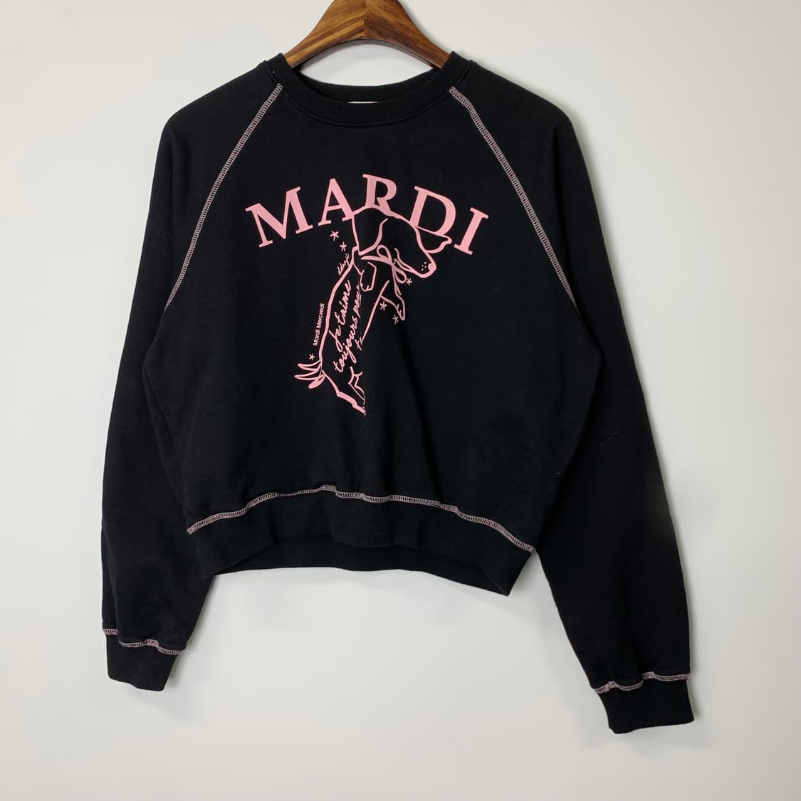 마르디 빅로고 블랙 맨투맨 상품이미지2