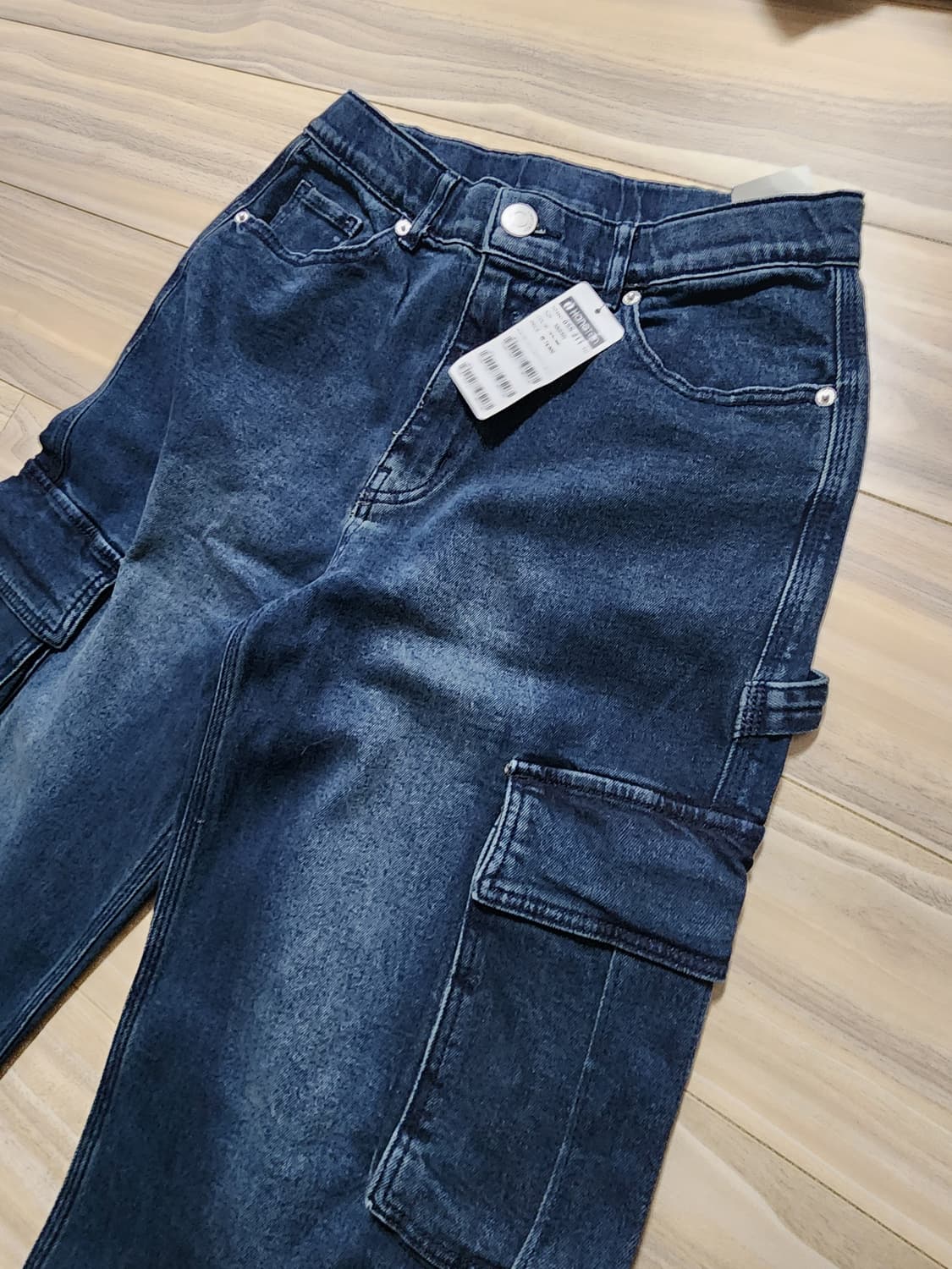 행텐히든밴딩카고스판데님팬츠청바지 상품이미지4