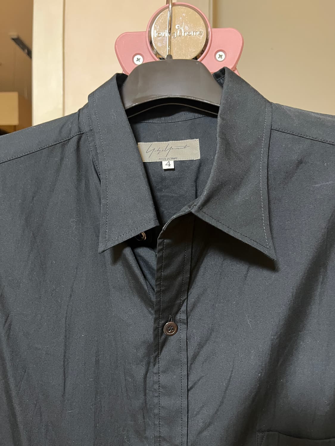 Yoji yamamoto 블랙 롱셔츠 상품이미지2