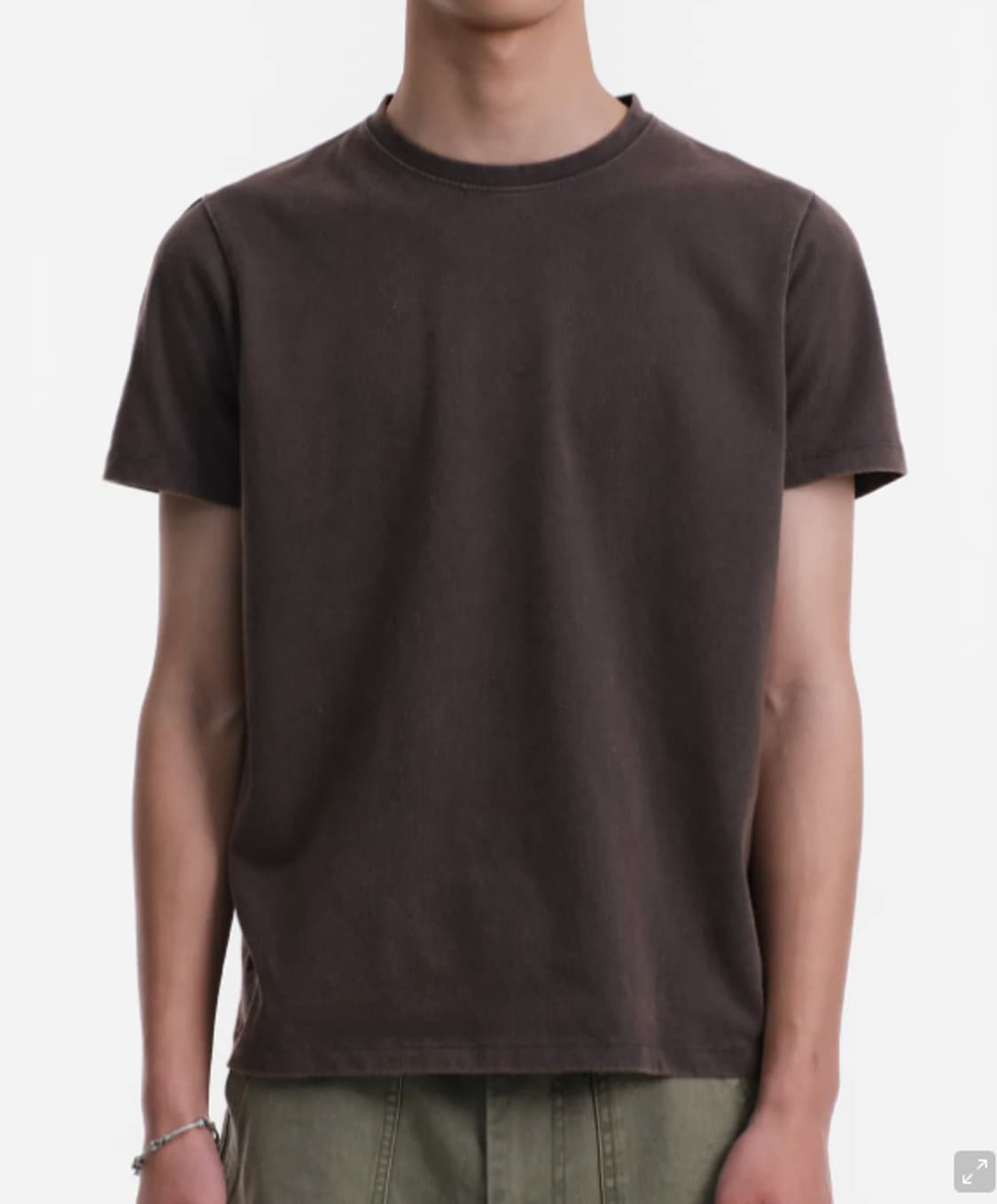 다이브인 WASHED REGULAR FIT T-SHIRTS 브라운 2사 상품이미지1