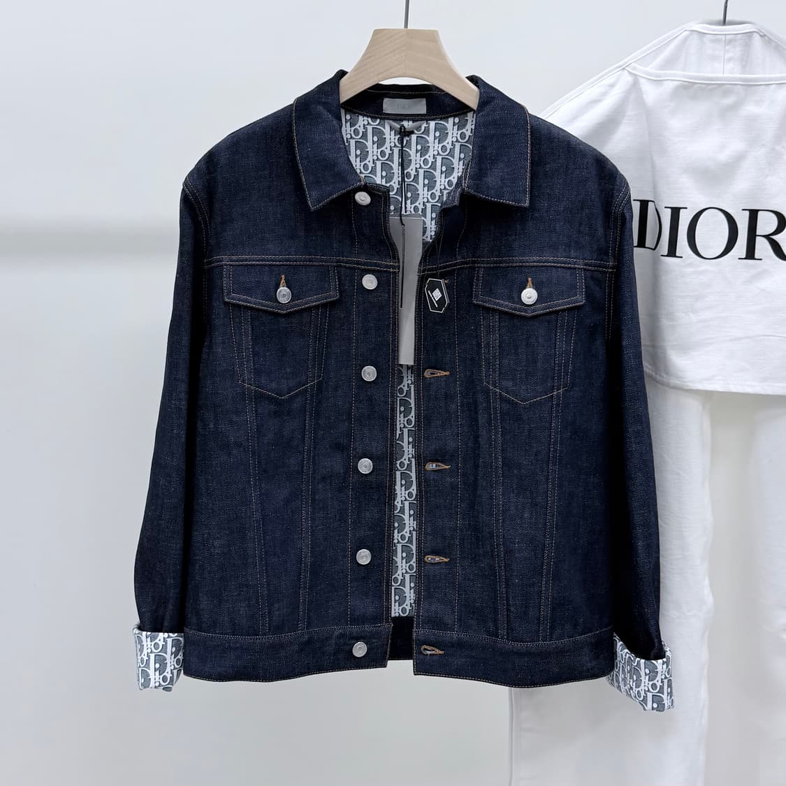 [미사용/선물가능] 디올 오블리크 데님 트러커 청자켓 50사이즈 상품이미지2
