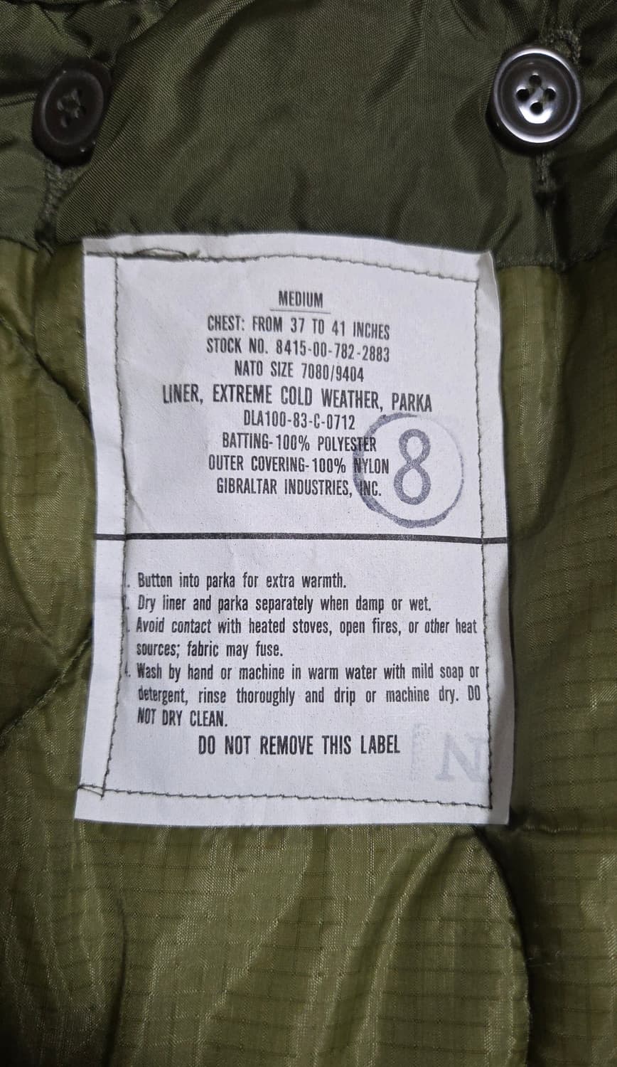 (착샷) 밀텍 m51 피쉬테일 개파카 야상 상품이미지5