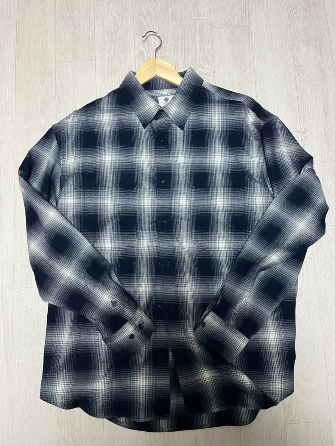 에스파이 브러쉬드 옴브레 체크셔츠 XL 상품이미지1