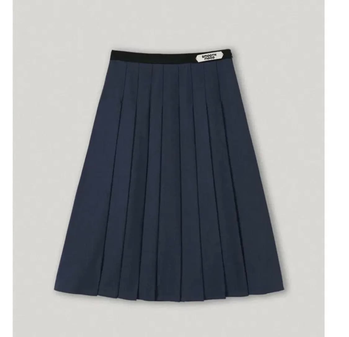 스무드무드 센플리츠 스커트 네이비 상품이미지1