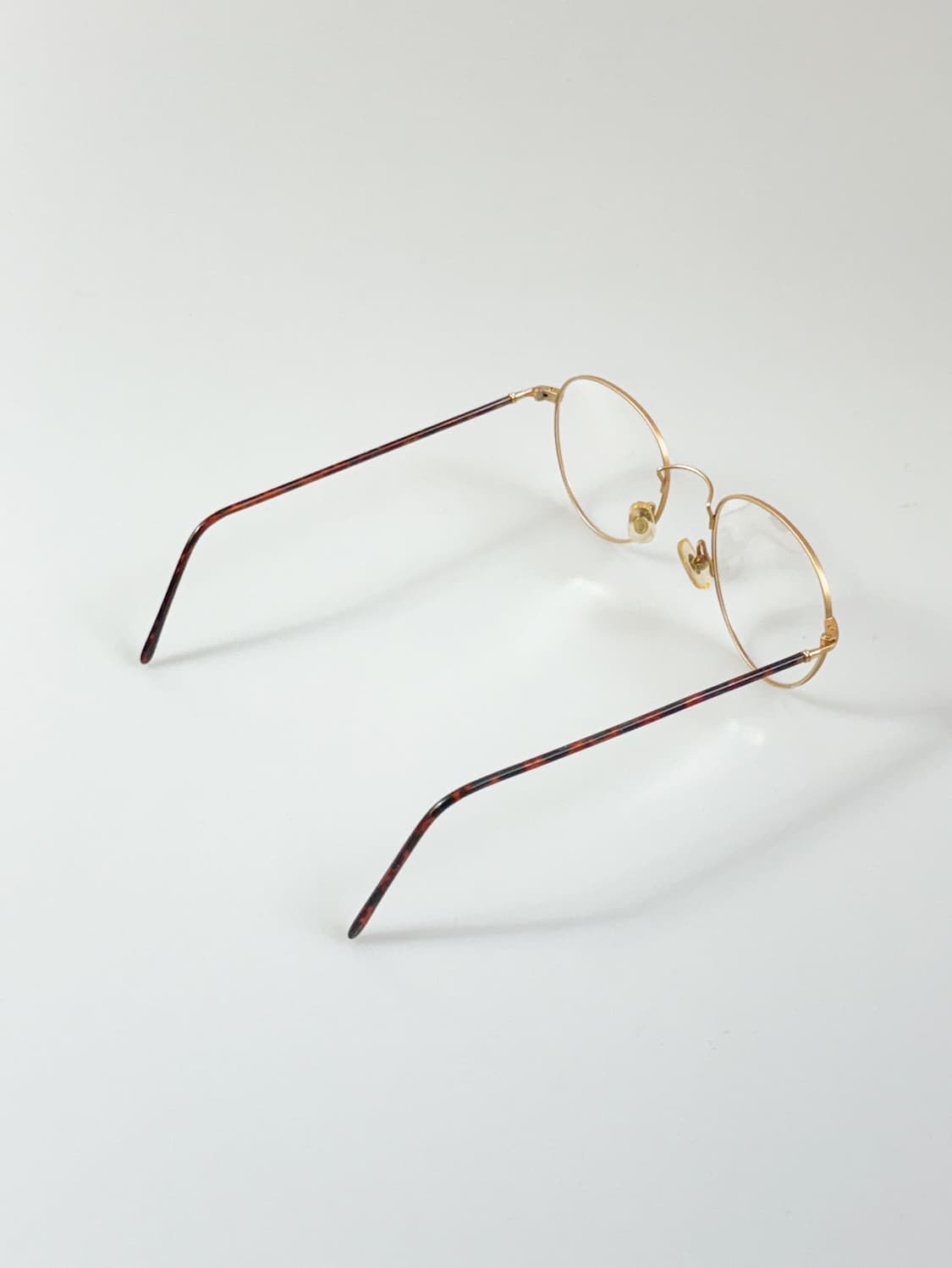 90s 유로피안 클래식 골드 슬림 라운드 빈티지 안경 상품이미지4