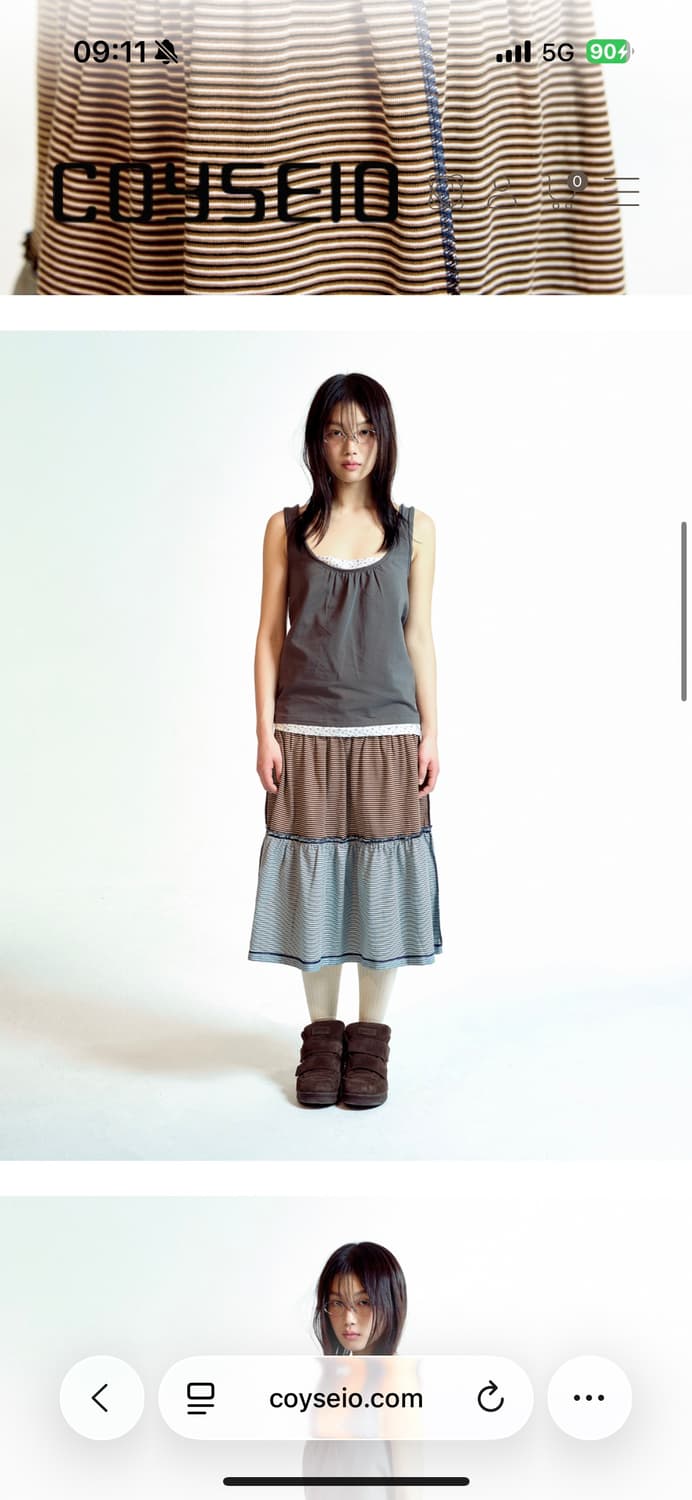 코이세이오 두두 레이어드 슬리브리스 챠콜  상품이미지2