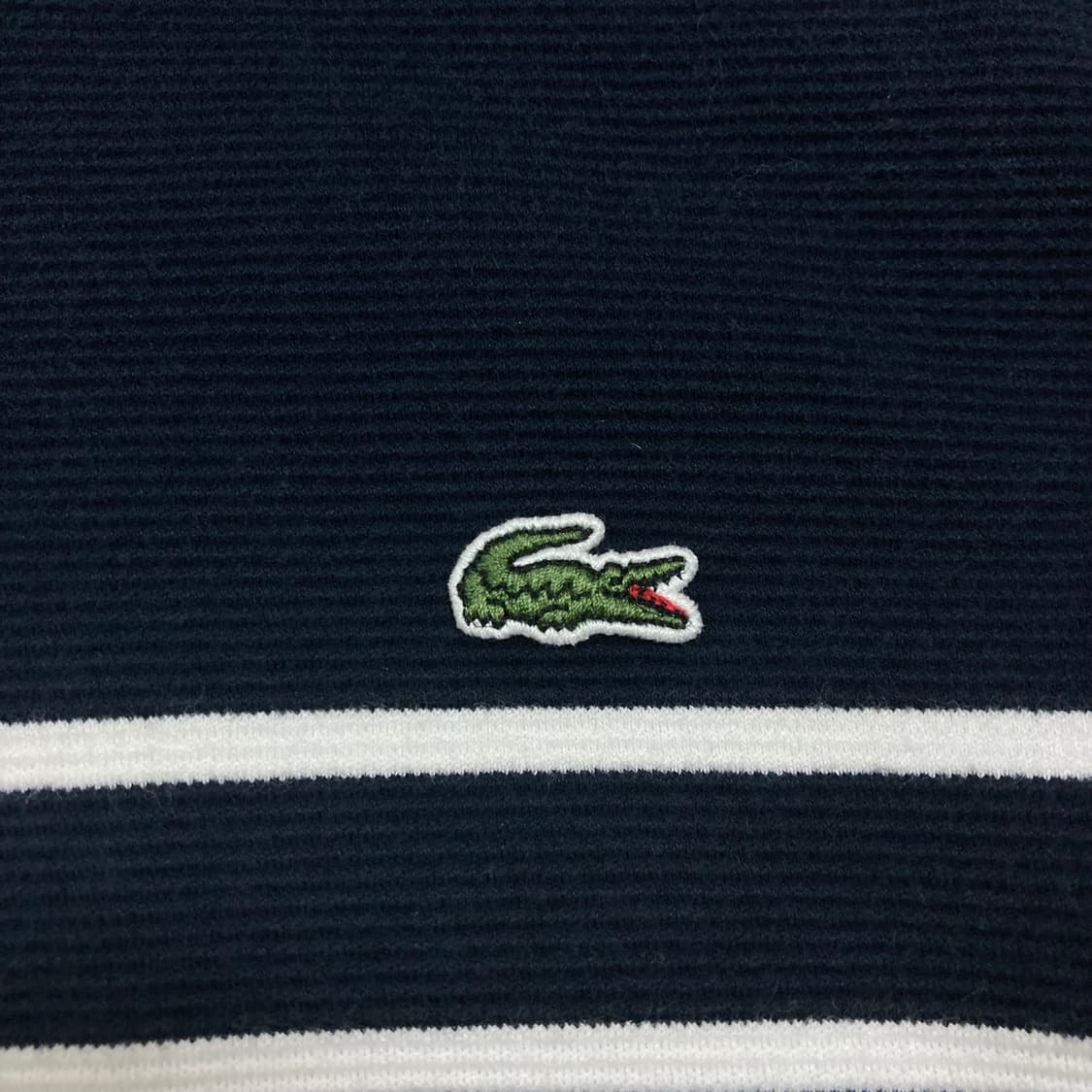 라코스테 스몰 로고 스트라이프 네이비 롱 슬리브 상품이미지2