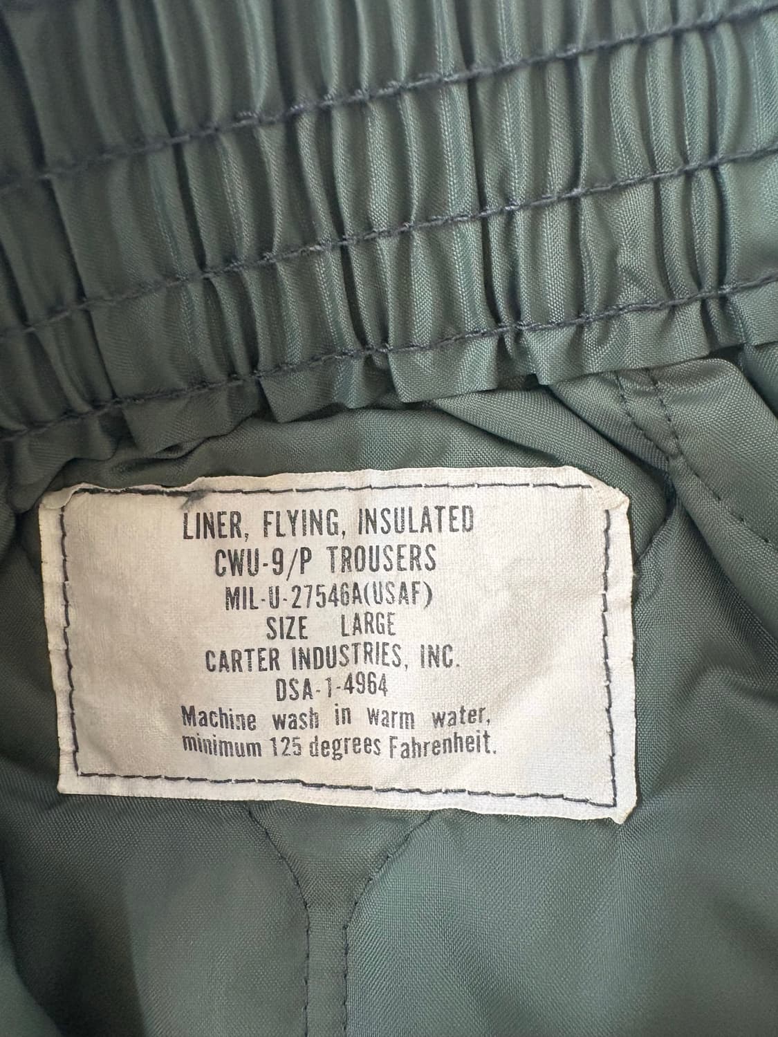 60’s USAF LINER, FYLING CWU-9/p Trousers 상품이미지4