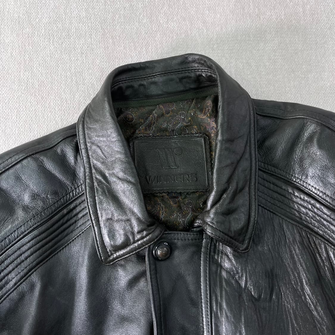 100 아메리칸 빈티지 90s 투웨이 퍼카라 가죽 자켓  상품이미지3